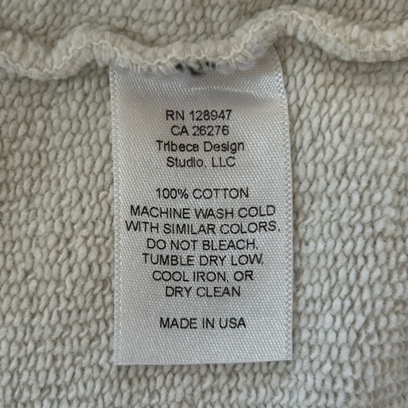 Nili Lotan | Women’s White Crewneck Logo Slightly Cropped Sweatshirt, size M - Picture 4 of 13